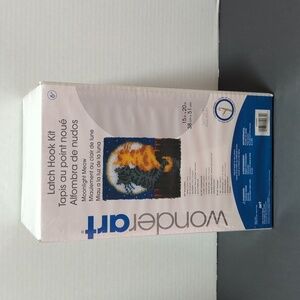 Wonderart Latch Hook Kit Moonlight Meow - New in Sealed Box 15" x 20"